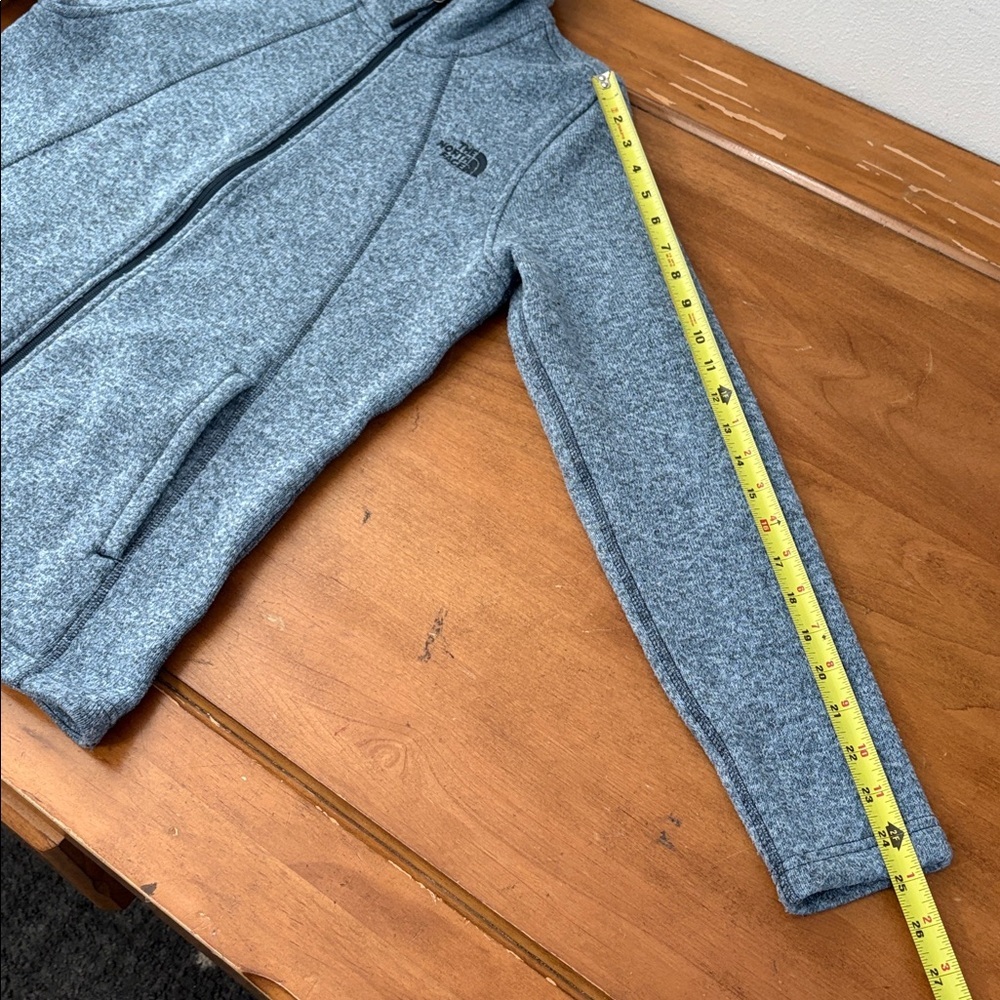 The North Face Women's Heather Gray Blue Full Zip Sweater Size Large - Picture 7 of 15